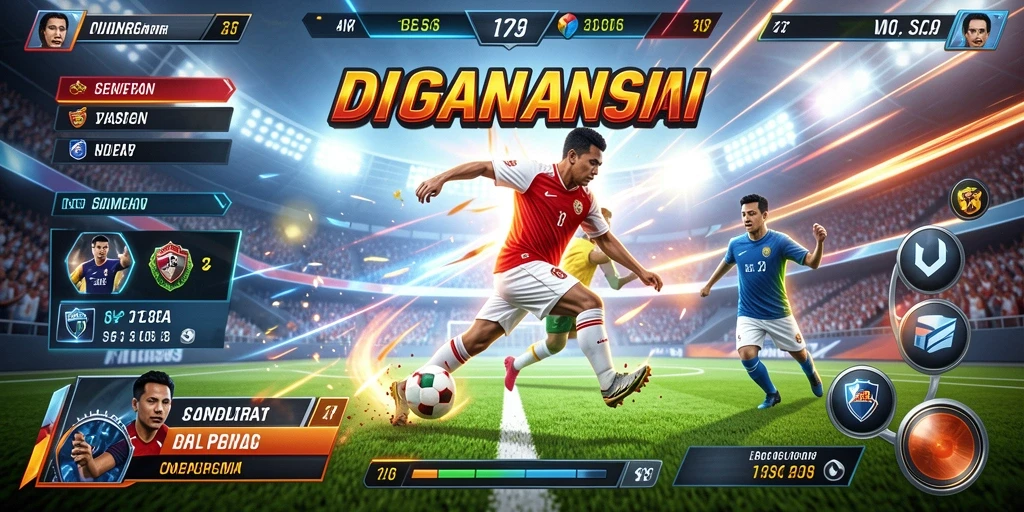 Screenshot menampilkan karakter utama dalam balutan armor.